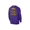 Jordan Los Angeles Lakers Letter Number Crew Neck Casual Long Sleeve T-Shirt Men Tops Field-Purple DN4718-508