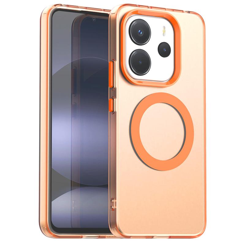 Transparent Case For Redmi Note 14 4G Case For Redmi Note 14 Magnetic Adsorption Wireless Charge Cover For Redmi Note 14 4G Case