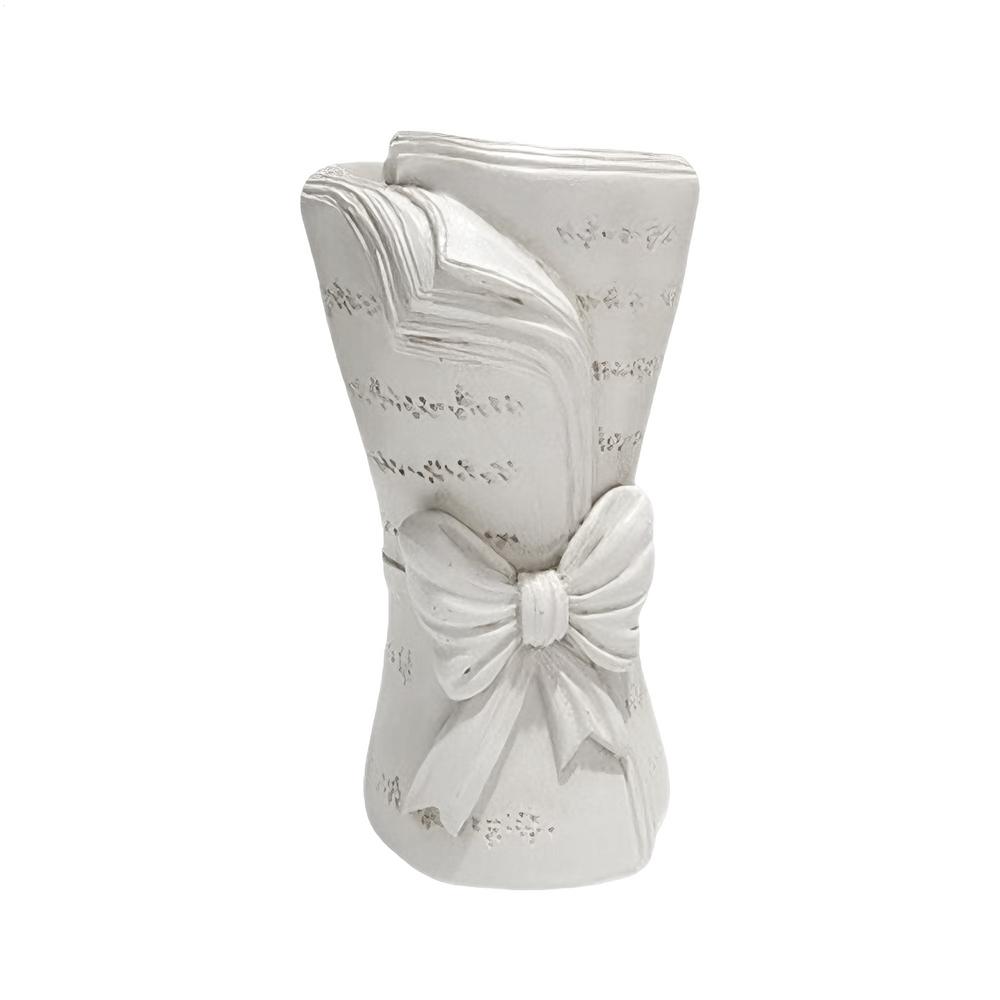 Book Vase Resin Mini Flower Holder Home Decor Modern Vase for Home Living Room Dining Room Bedroom Desk Entrance TV Cabinet