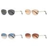 Fashion Female Retro Metal Frame Sun Glasses With Gray Lenses For Summer Outdoor Use