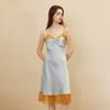 Mulberry Silk Home Slip Nightdress Casual Dresses Silk Suspender Skirt Lace Hem Elegant Dress Sleep Wear Ladies Sexy Nightwear