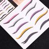 5 Pairs Self-Adhesive Eyeshadow and Double Eyelid Stickers for Stage, Party, Nightclub Makeup - European & American Style with Shimmer Eyeliner
