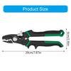 Heavy Duty 8Inch Wire Stripper And Cable Cutter With Precise Adjustment For Professional Electrical Work
