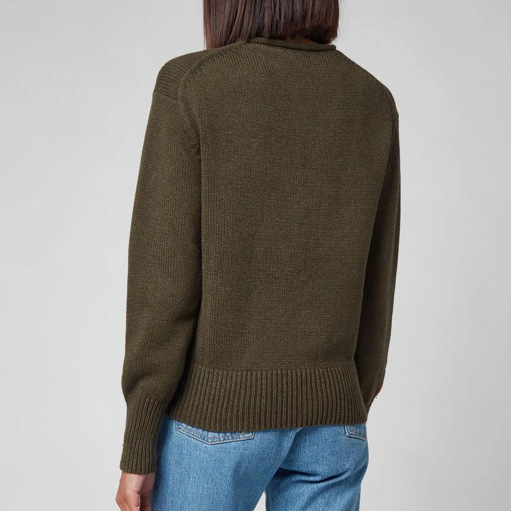 Polo Ralph Lauren Zebra Embroidered Crew Neck Pullover Sweater Women sweater Green 211839015-001