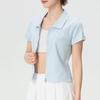 Puma X The Powerpuff Girls Ribbed Slim Fit Zip Short Sleeve T-Shirt Women tops 63746668