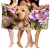 Home bath towels for the body towels bathroom quick drying microfiber beach towel Oil painting style man large sports towel