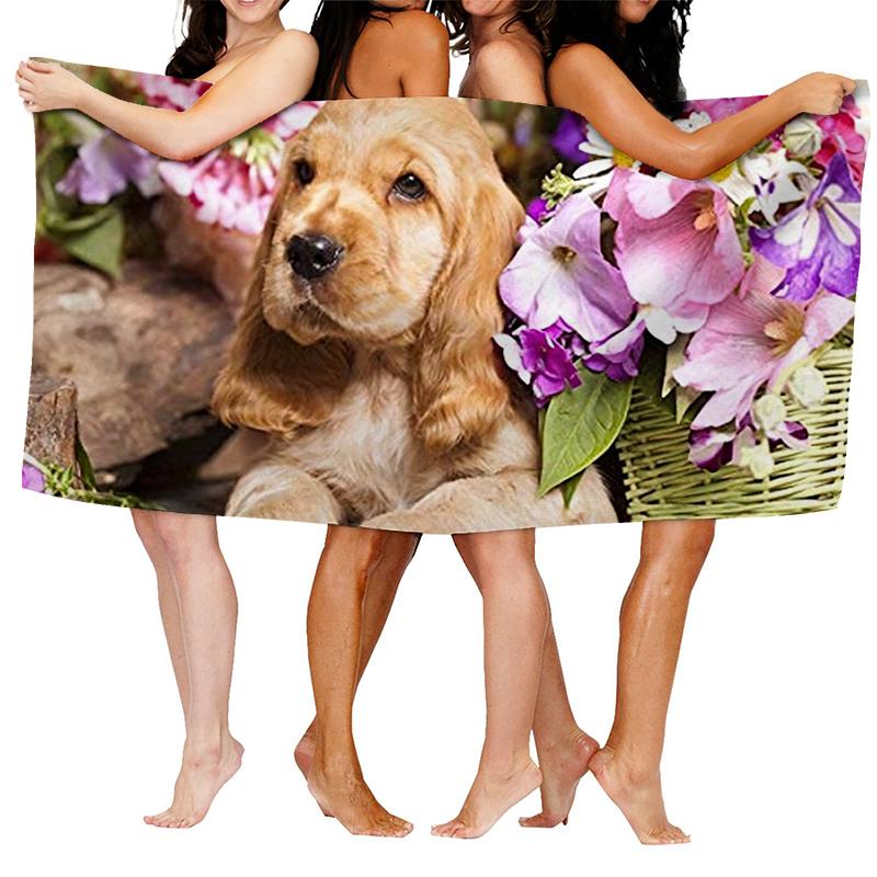 Home bath towels for the body towels bathroom quick drying microfiber beach towel Oil painting style man large sports towel