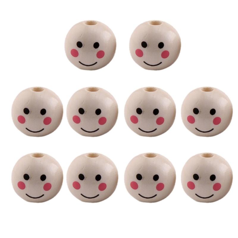 10 Pack Handcrafted Beads Wood Loose Beads Natural Wood Beads Wood Material Beading Supply Perfect for DIY Crafts Gifts