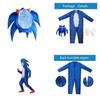 Sonic The Hedgehog Kinder Deluxe Kostüm Jumpsuit für Halloween Cosplay