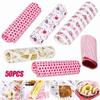 50 Stück Rose/Herz/Macaron-Druck Wachspapier Einweg-Sandwich-Verpackungspapier Für Hamburger-Sandwich