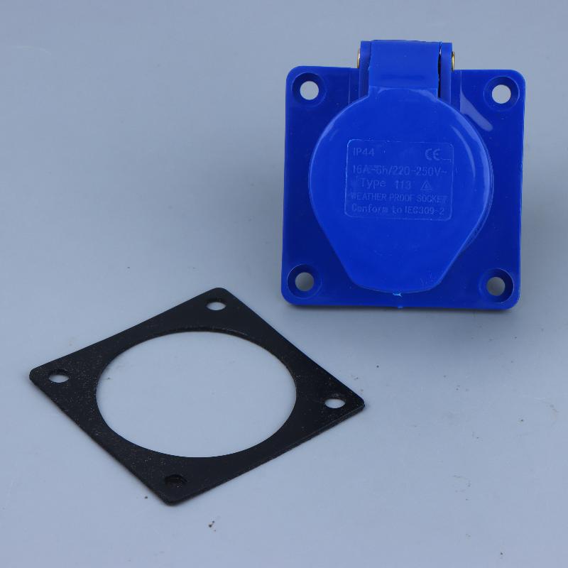 Easy Install 220V 16A 3 Pin Industrial Waterproof Plug Socket Durable Power Connector for Caravan Trailer Motorhome