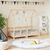 VidaXL Bed Frames for Children, Single Bed with Slatted Base, Bedroom Furniture, Modern, Brown 70x140 Cm 835721