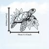 1pc Modern Marine Turtle Wall Sculpture Rust Resistant Iron Sea Turtle Art Horizontal Marine Theme Design Outdoor Home Office Easy Mount Decor
