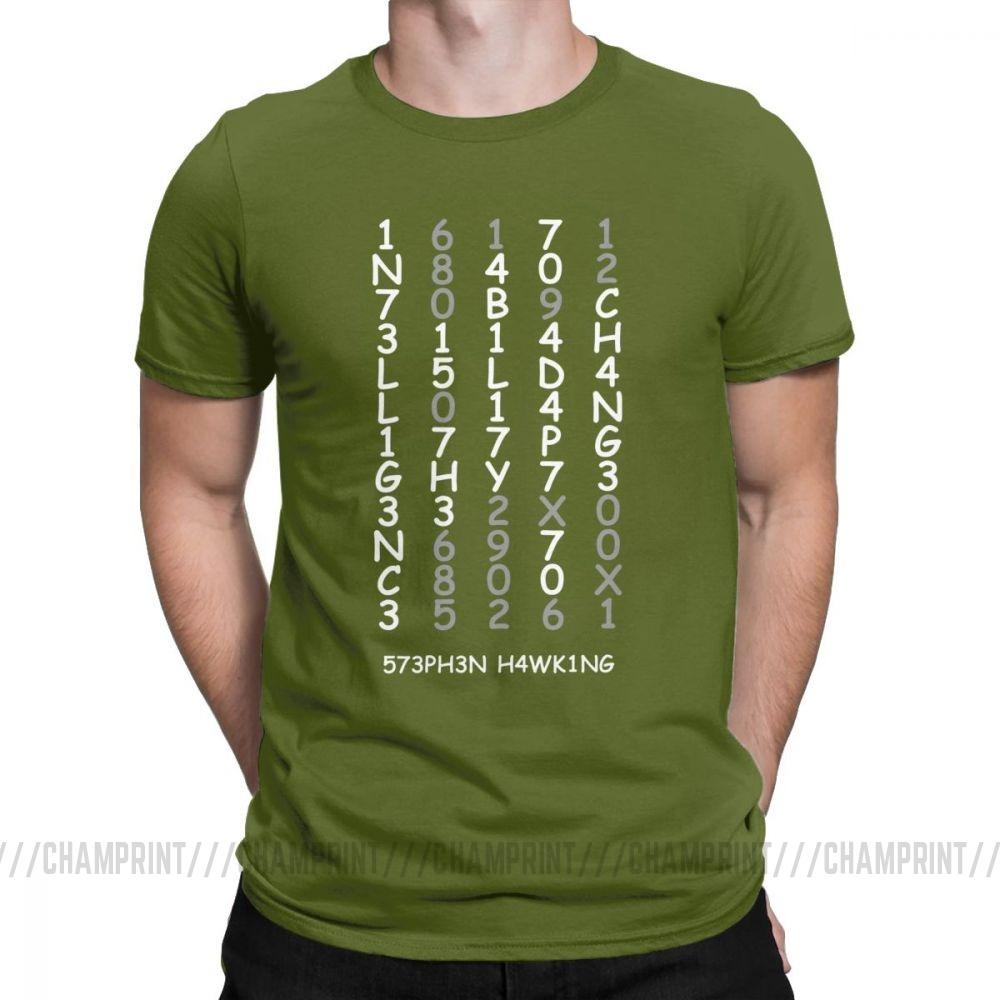 Intelligence Vintage T Shirts For Men Adapt To Change Brain Power Mind Geeky Tops Plus Size