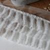Luxurious Pleated Mesh Chiffon Fabric Exquisite Tulle Lace Fabric Trim Ribbon  Cuffs