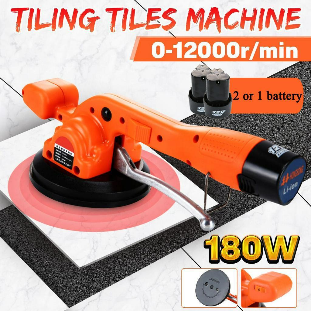 DC 12V 6 Levels Vibrator For Tiles Tiling Plastering Machine Laying Tiles with 1 Battery Automatic Floor Vibrator Leveling 100x100cm