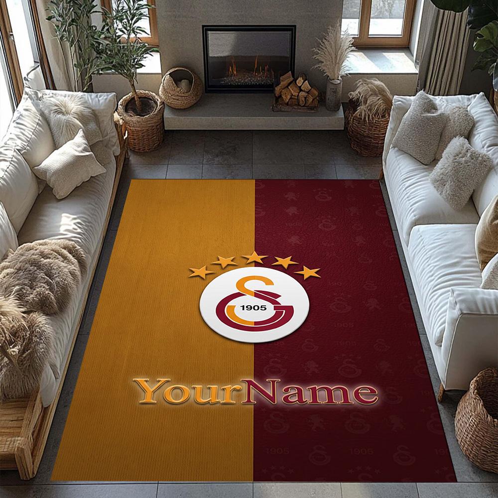 Galatasaray Customize Text Floor Rug Office Rug Perfect For Entryway Balcony Kitchen Dormitory Antislip Rug Office Home Decor Wedding Party Gift