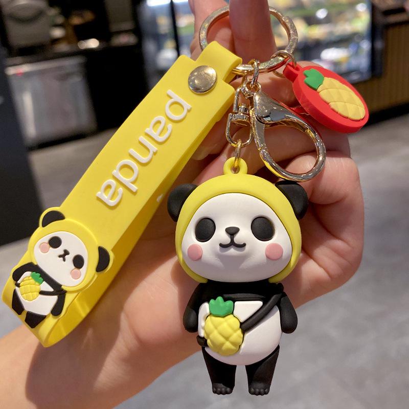 Chengdu Souvenir: Cute Panda Football Keychain for Couples & Bags