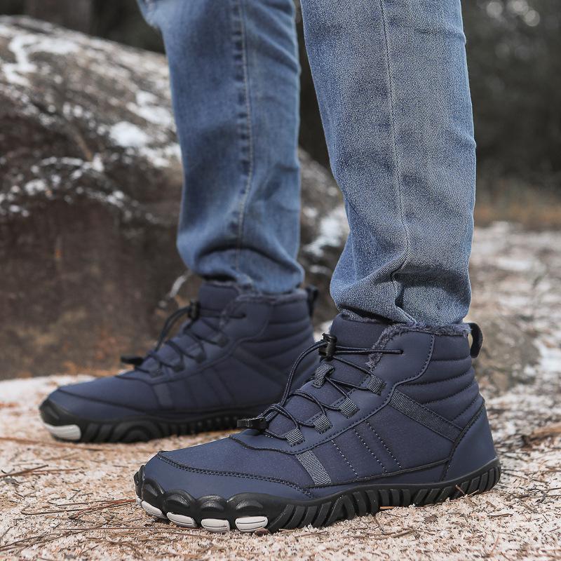 Winter Waterproof High-Top Snow Boots - Unisex Fleece-Lined Cold-Proof Sports Shoes