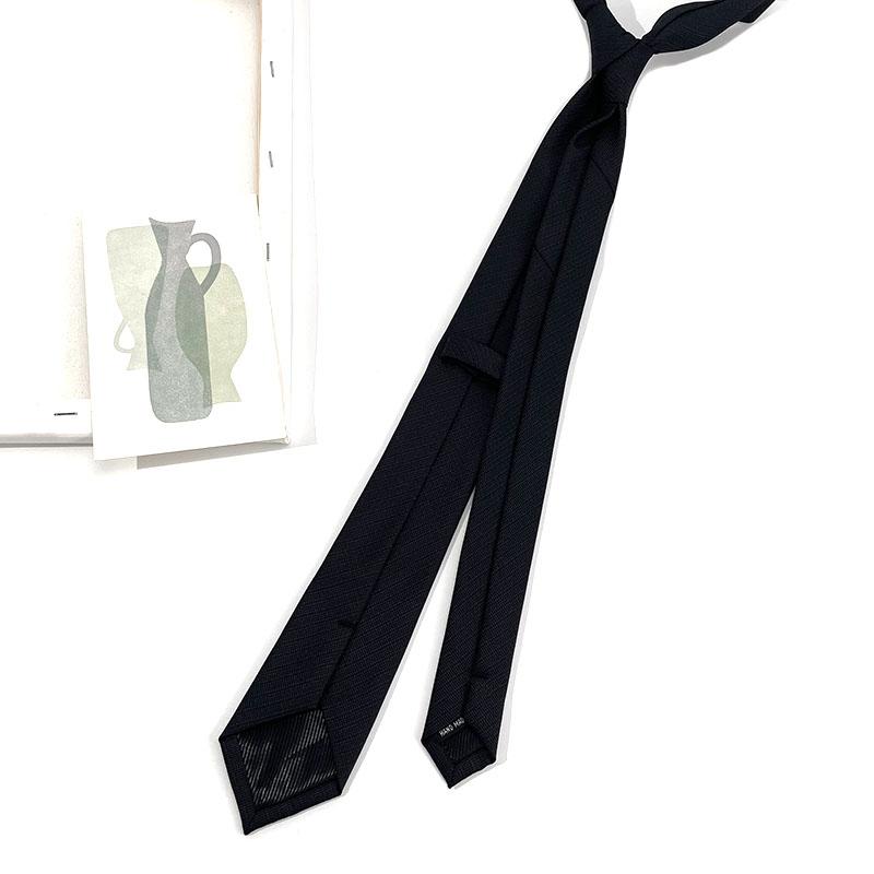 Polyester narrow version solid color neck tie fashion versatile casual men's shirt tie