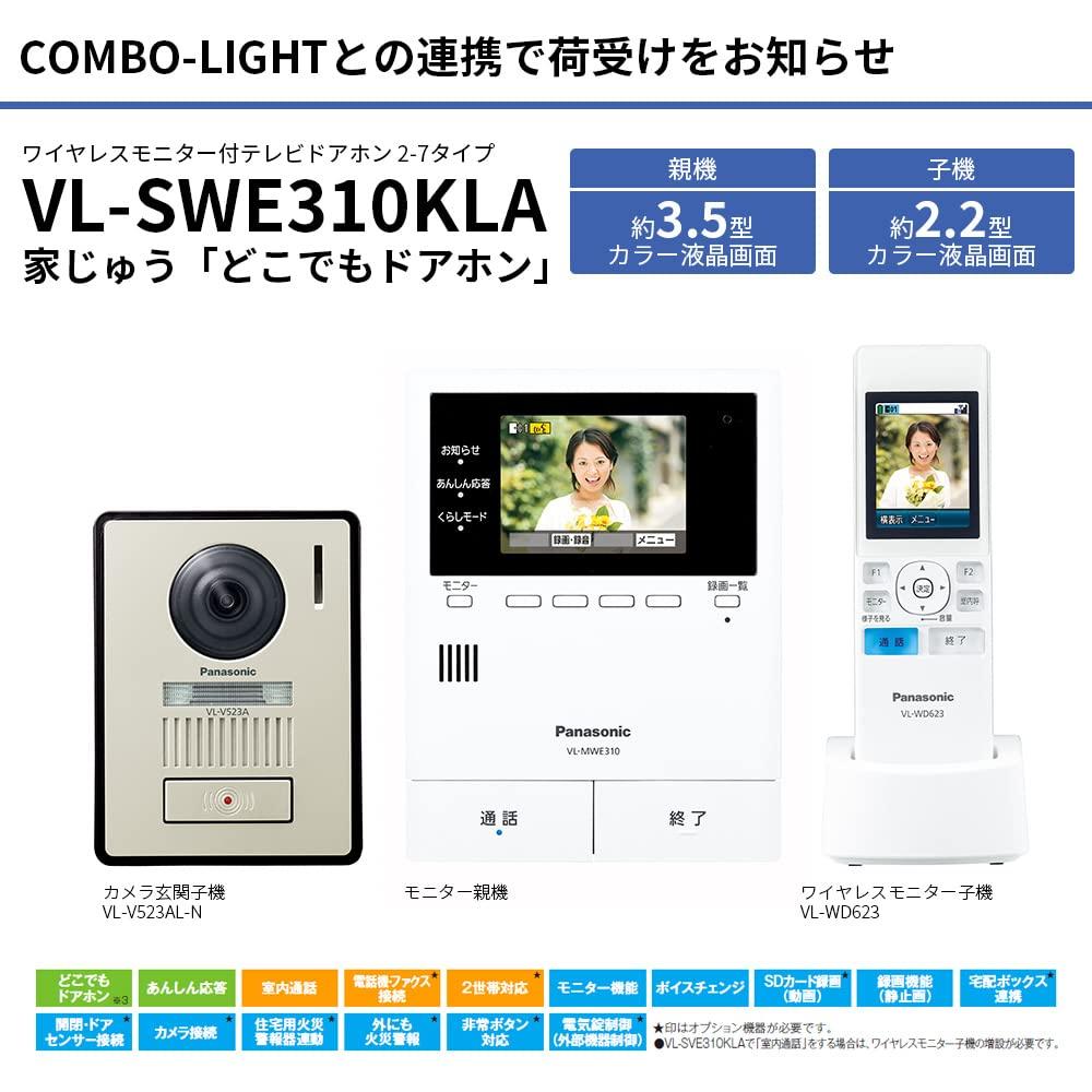 Panasonic Video Doorphone with Delivery Box COMBO Safe Response Fire Alarm Color LCD Exposed LED Wireless Color LCD VL-SWE310KLA Integration,