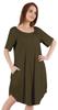 Inkmeso Noční košile pro ženy s krátkým rukávem W Noční košile s kulatým výstřihem Jersey tunika