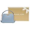 Michael Kors Karlie Classic Minimalist Solid Color Commuter Fashion Chain Leather Shoulder Bag Women bags Light-Blue 30F1GCDS2L-487