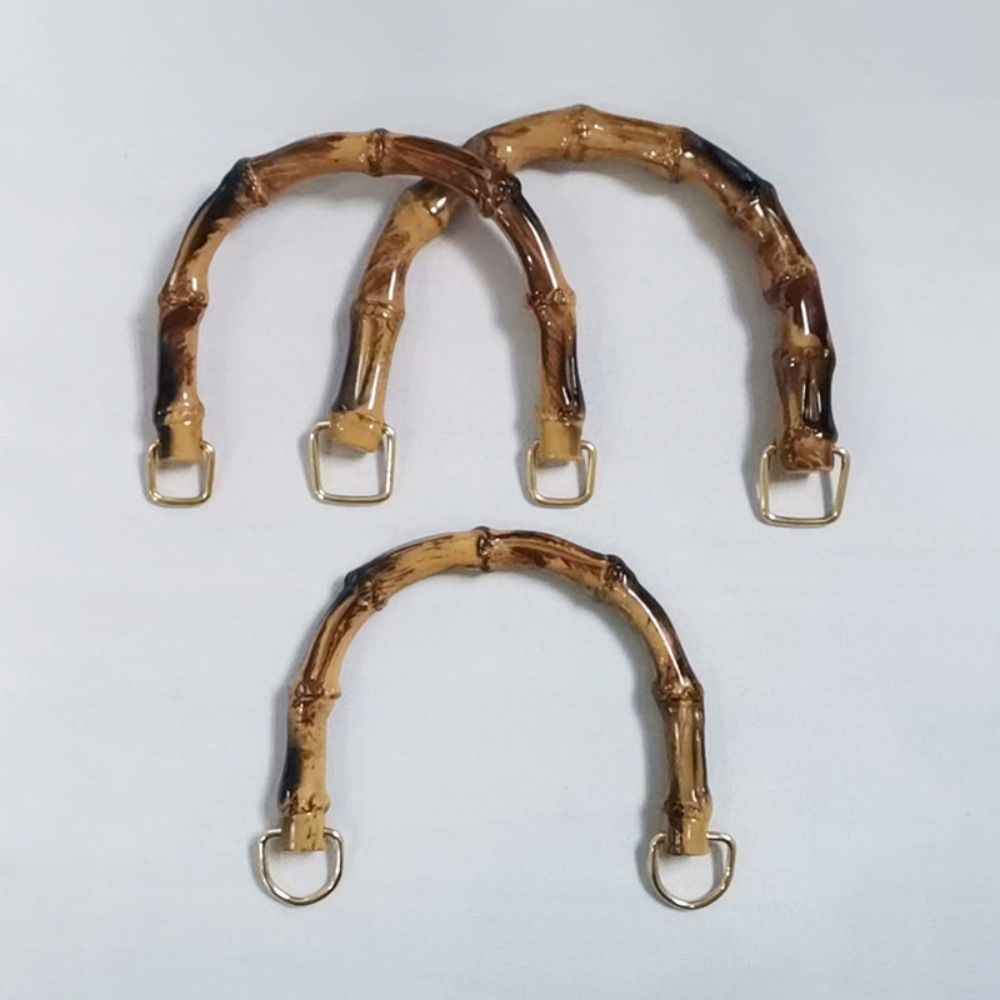 DIY Gebogener Bambus Handtaschengriff Kunststoff Retro Taschengiff Handhebel Verbinderschnalle Taschenteile & Zubehör