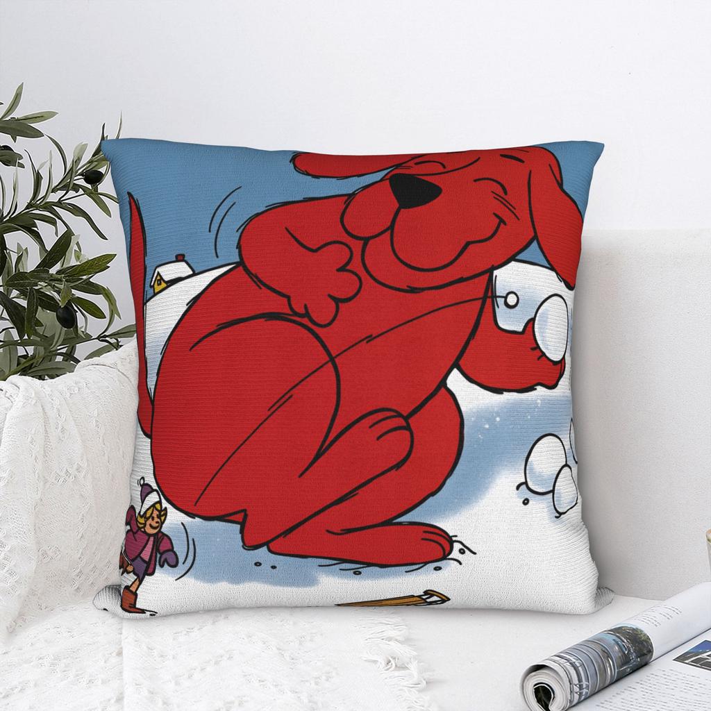C-Clifford the Big Red Dog Pillow Case Novelty Pillow Cover Soft Pillowcases For Chair Sofa Home Decor