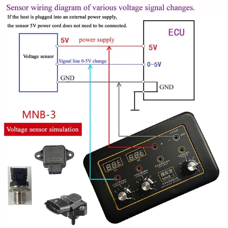 MNB-3 Automobil-Sensorsignal Analogbox Signalgenerator Computerreparatur Erkennung Simulationswerkzeug Motorfehlerdetektor