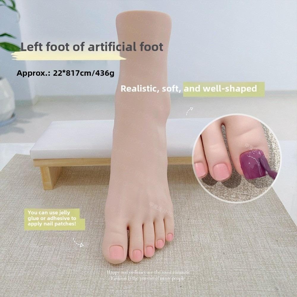 Novice Bendable Nail Simulation Practice Hand Silicone Nails Art Training Fake Hands Nail Plate Display Rack Soft