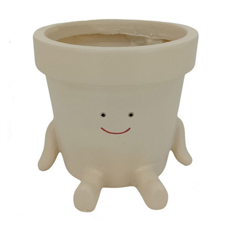 AT21-Smile Face Planter Pot Funny Plant Pot For Indoor Outdoor Plants Cute Head Planters Decorative B