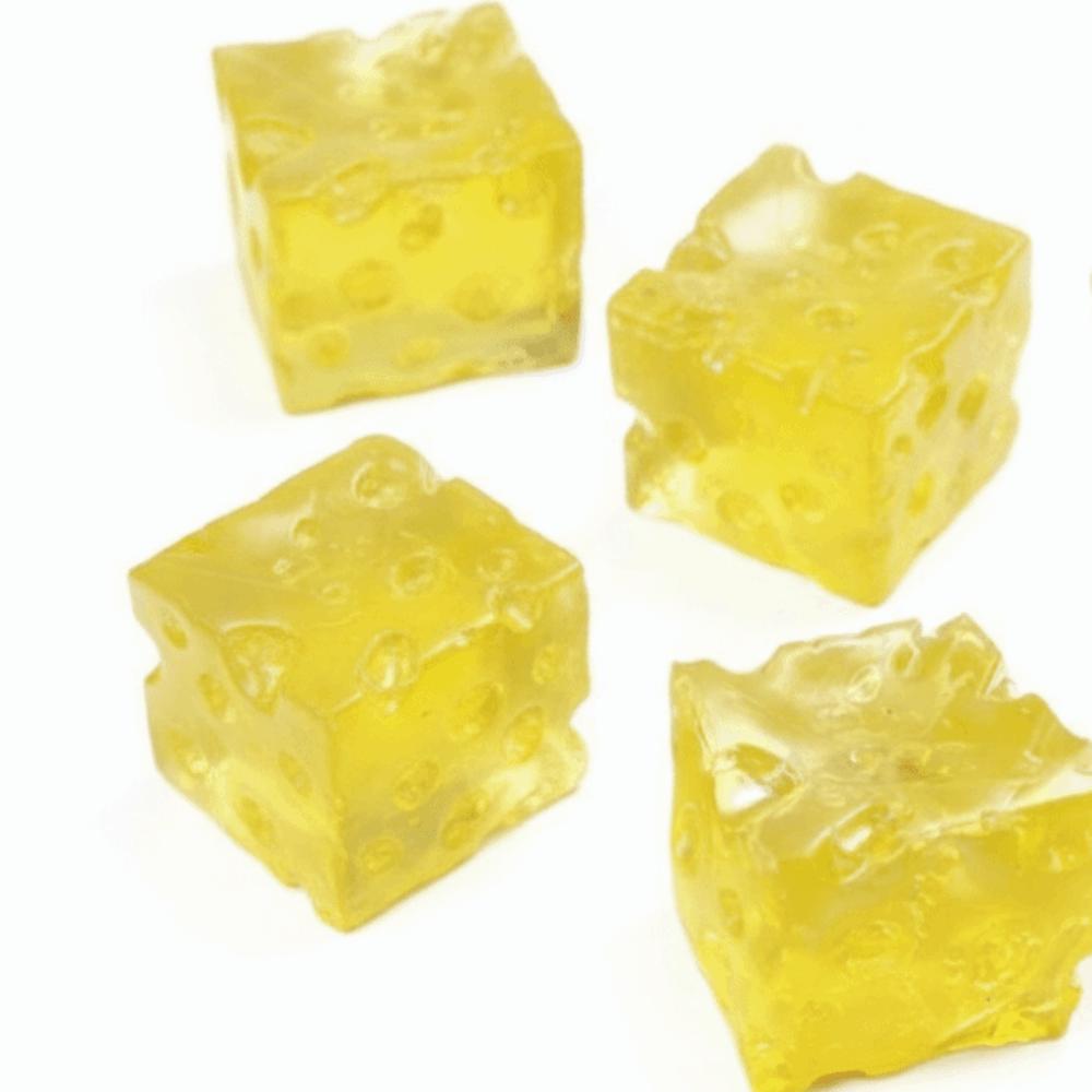 Slow Rebound Cheese Pinch Toy Transparent Non Rebound Fidget Toy Cheese Squeezed Cube Calming Toy