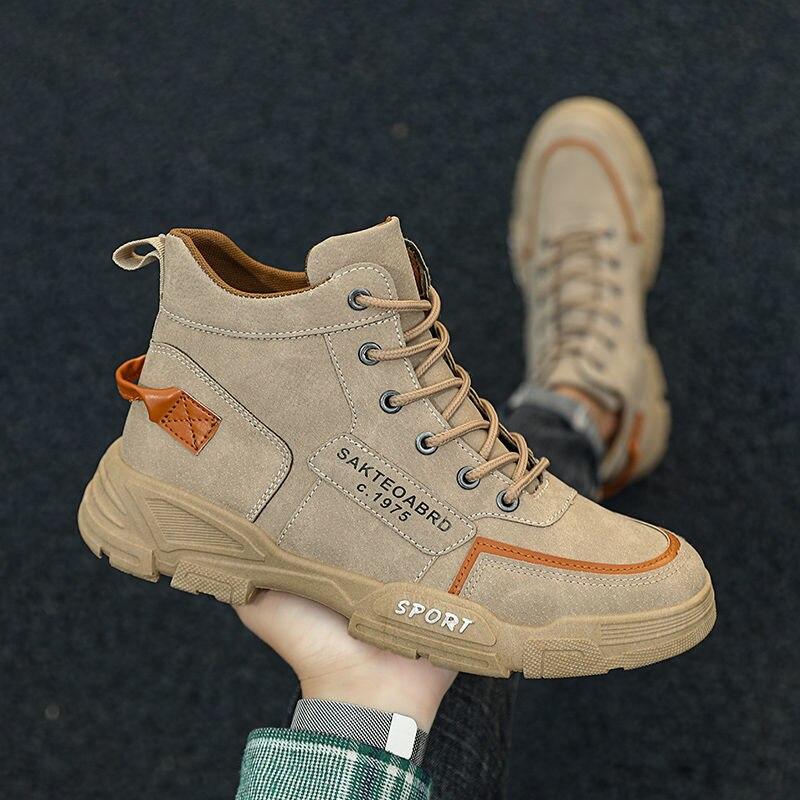 Botas de cuero para hombre Casual Spring Motorcycle Boots Botas de cordones  de zapatos para hombres Botas de moda para hombres comprar a buen precio —  entrega gratuita, reseñas reales con fotos —