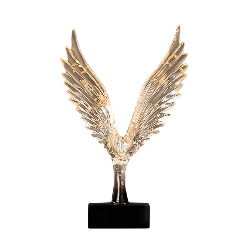 Abstract Gold Eagle Decoration Beautifully Resin Angel Wing Craftwork Sculpture Ornament Angel Wing Statue Home Decor Figurine