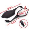 Motorcycle Mirror Kawasaki Z800 Z1000 Z250 Z300 Z250R Motorcycle Backside Mirror Scooter Accessories Rear View Side Mirror (Size : Black)