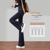 Women's High-Waisted Micro-Flare Jeans - Velvet-Lined, Slim-Fit, Body-Shaping for Petite Frames, Perfect for Autumn and Winter.