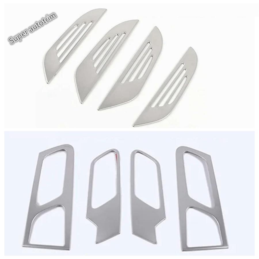 Car Door Handle Catch Panel Audio Speaker Sequ Cover Trim For Peugeot 2008 - Stainless Steel Accessories Interior