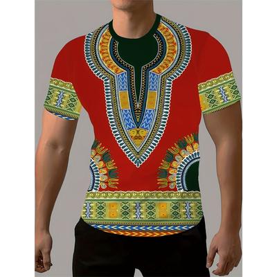 Men's Breathable Novelty T Shirt Casual Round Neck Moisture Transferring Polyester Short Sleeve Large Size Men's Tops