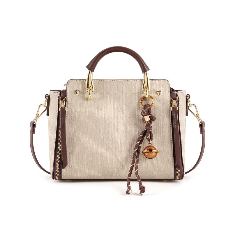 

Pinio Retro Contrast Color Large Capacity Middle-Aged Mom Bag Women 2025 New High-Grade Feeling Tong Qin Handbag Denim Gray