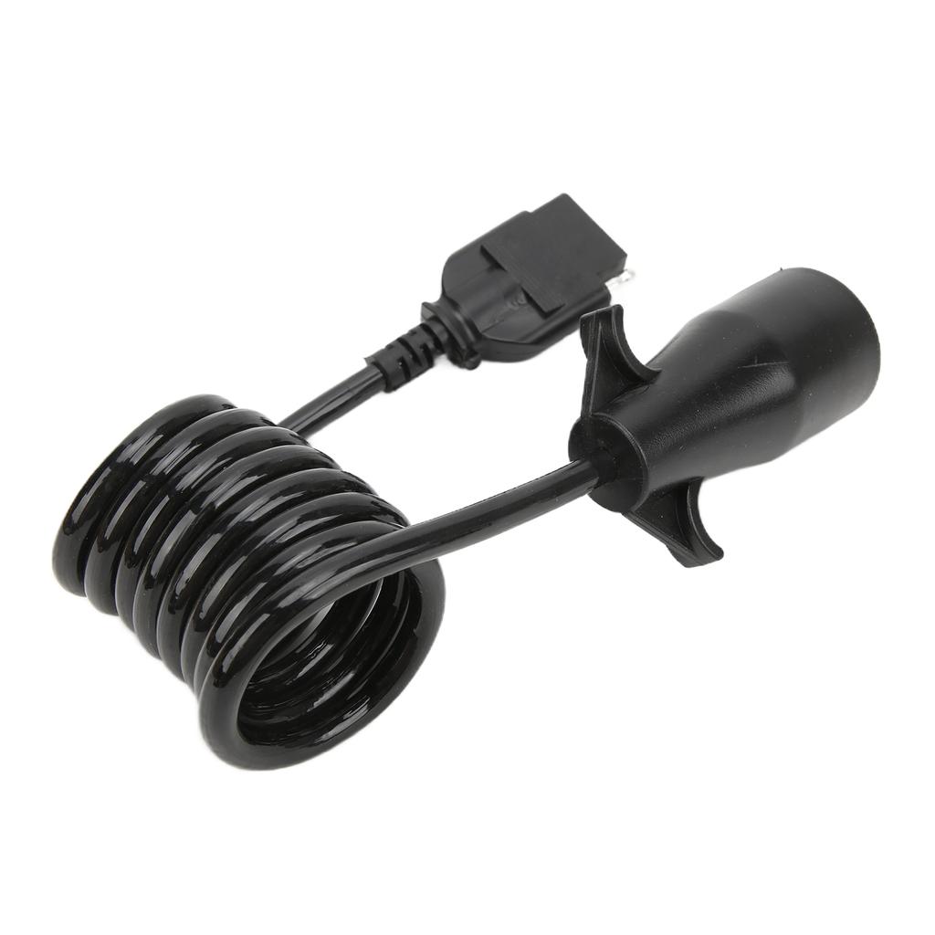 7 Way Round To 5 Way Pin Flat Spiral Trailer Connector Adapter Plug Brass Terminal Wiring Adapter for Boat Trailers