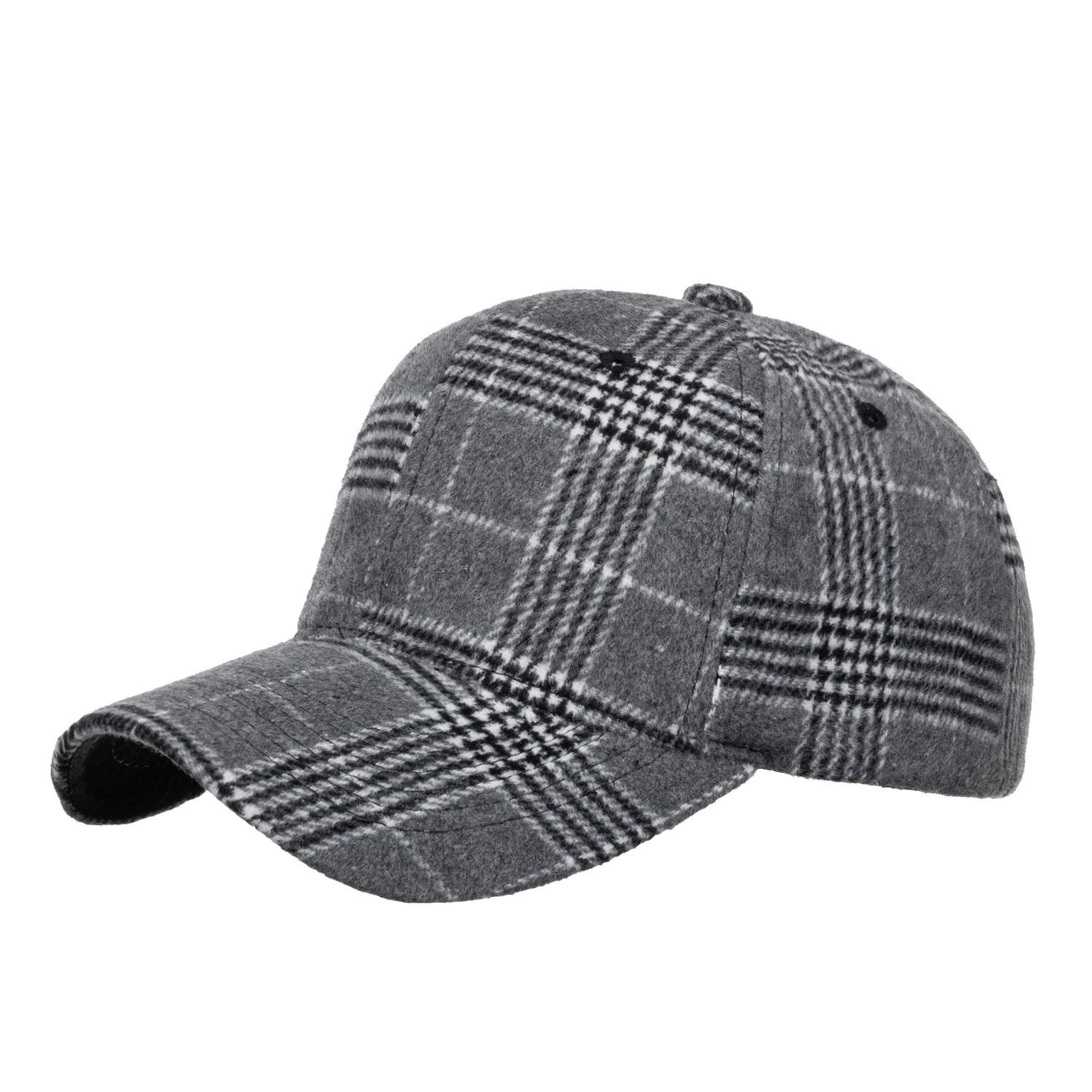 

Classic red and black plaid women s baseball cap checkered pattern shopping casual versatile autumn and winter travel Adjustable сірий колір