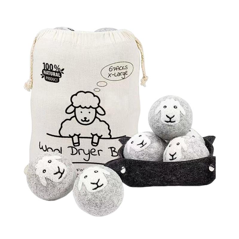 Wool Felt Ball Anti-static Washing Machine Anti Entanglement Washing Ball Wool Ball Gray Wool Drying Ball Sticky Wool Ball