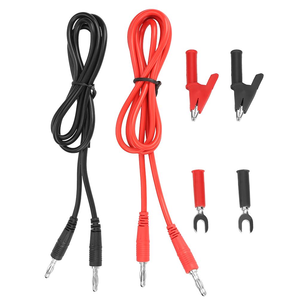 6 in 1 Banana to Banana Plug 6mm Insert Plate Crocodile Clip Test   Set Accessories P1041B