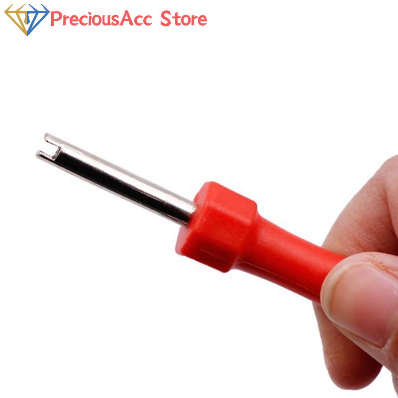 Tire Valve Core Removal Tools Wrench Plastic Handle Iron Plated Wrench Core Repair Hand Tool for Car Bike Bicycle Motorcycle