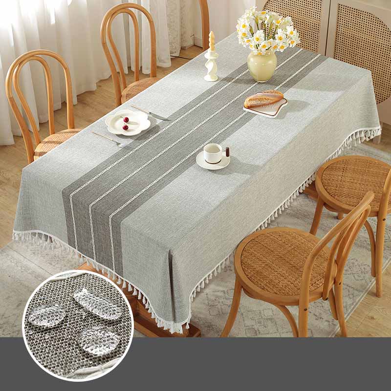Thickened Imitation Cotton Linen Dining Household Square Wear-resistant Waterproof Oil Proof Tablecloth