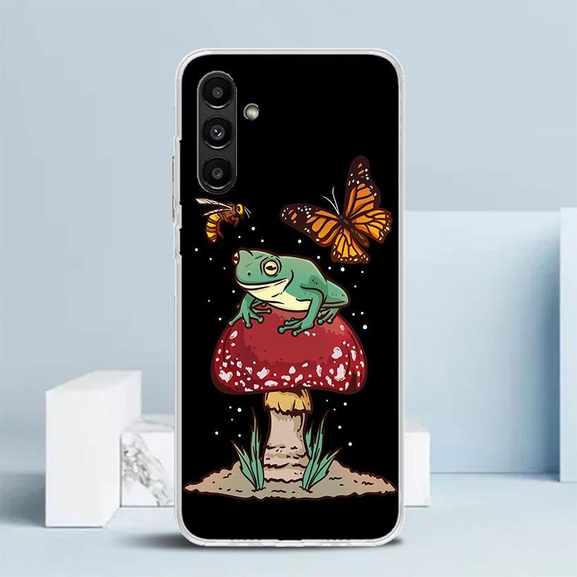 Cottagecore Frog Mushroom Kawaii Phone Case For Samsung Galaxy A17 A37 A57 A16 A15 A14 A13 A56 A55 A54 A53 A36 A35 A34 A33 A26 A