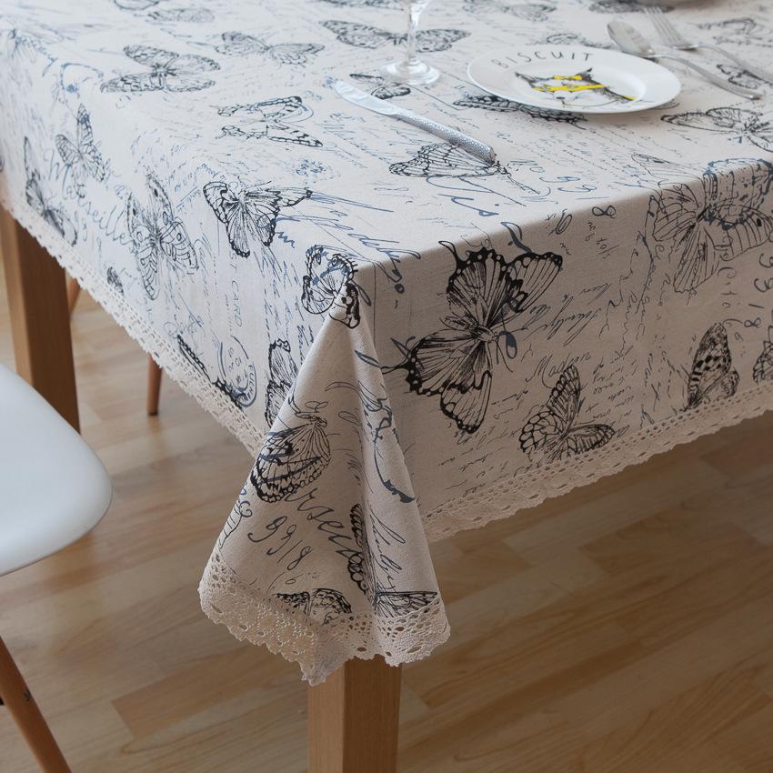 

Imanqi Yun Скатерть «Западная бабочка» для элегантного американского кантри кофейного столика 100x140