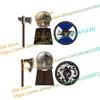 N501U-504U Medieval Castle Knight Building Blocks Figures Four Side UV Printing King Warhorse Weapons Accessories Toys Kid Gifts
