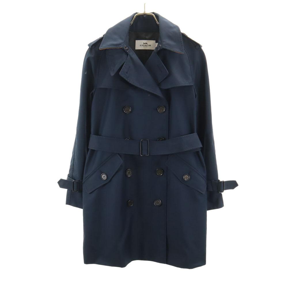 

COACH Тренч с длинным рукавом XSP Темно-синий система Женский Б/у
